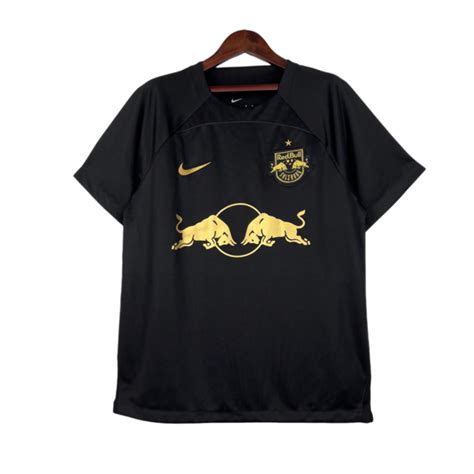 camisa preta e dourada|Camisa Red Bull Salzburg Preta e Dourada 23.